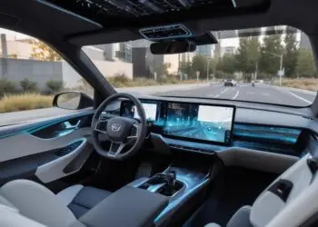Autonomous car driven on the roads