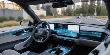Autonomous car driven on the roads
